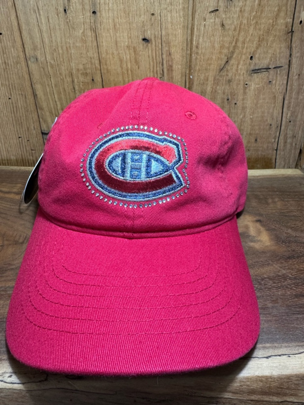 Montreal Canadiens ’47 Brand Red Rhinestone Logo Adjustable Strapback Cap - Picture 4 of 8